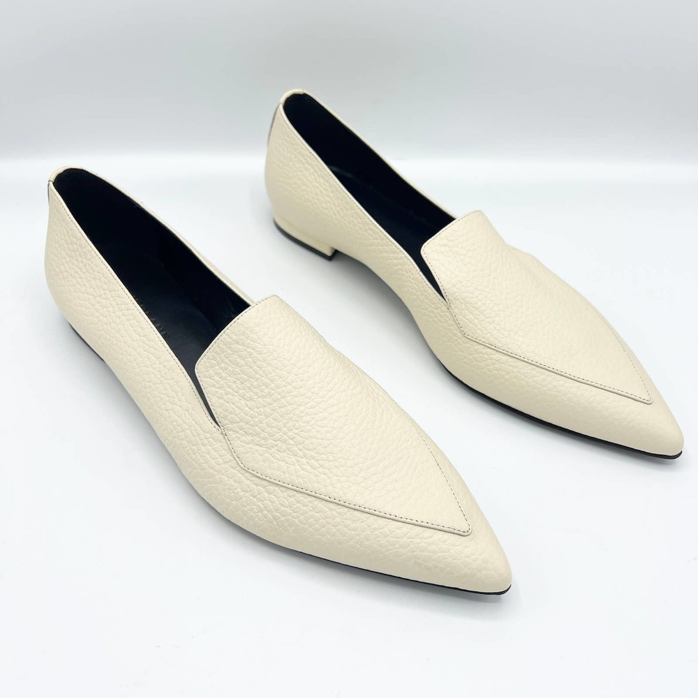 Everlane Cream Leather Flats
